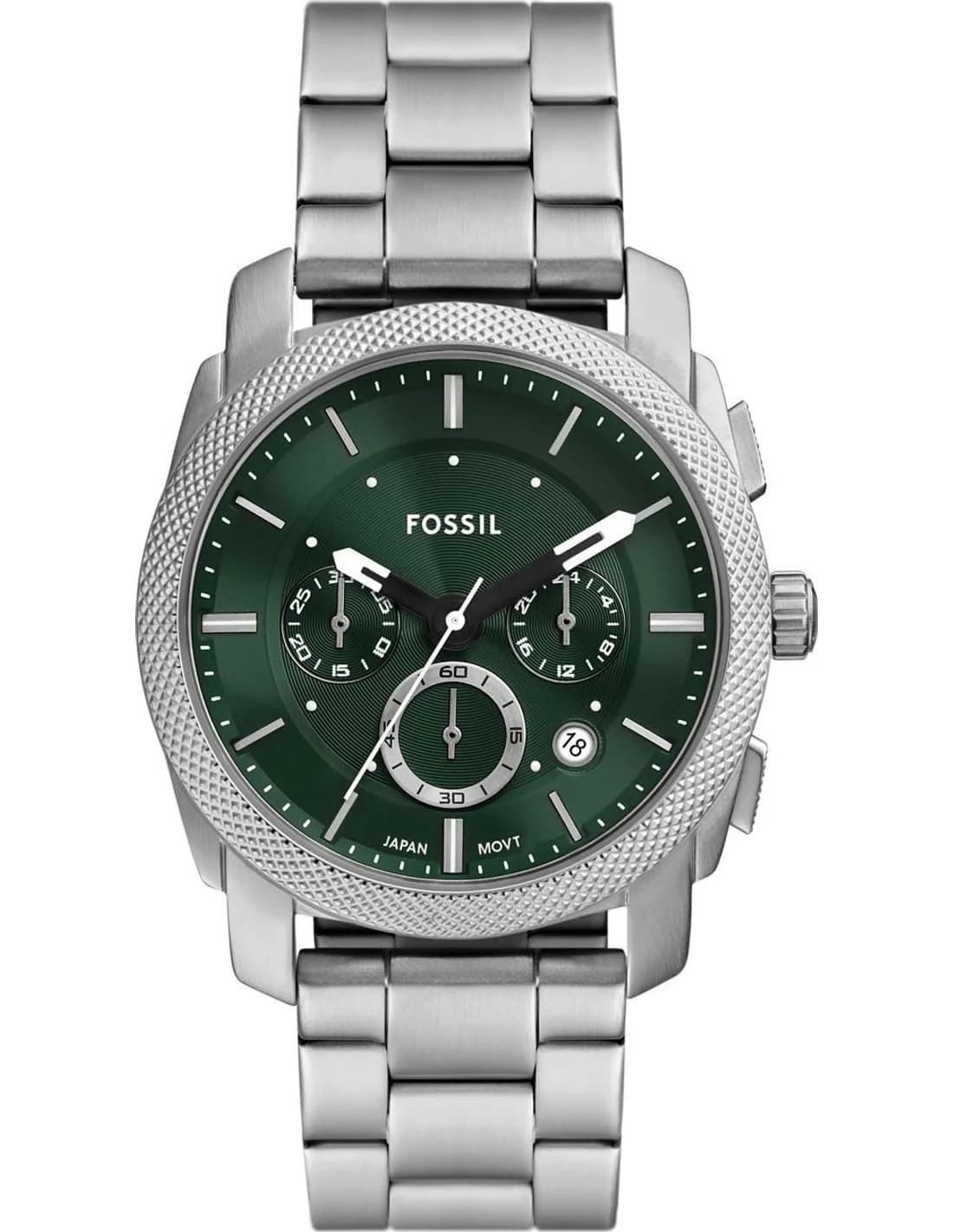 Montre Fossil FS6079 homme cadran vert bracelet acier