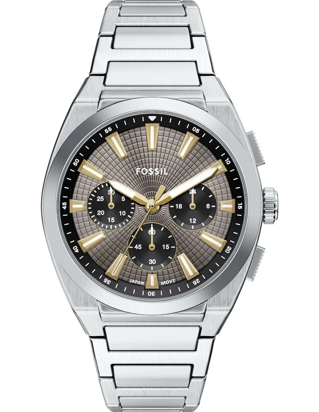 Montre Fossil FS6128 homme cadran gris bracelet acier