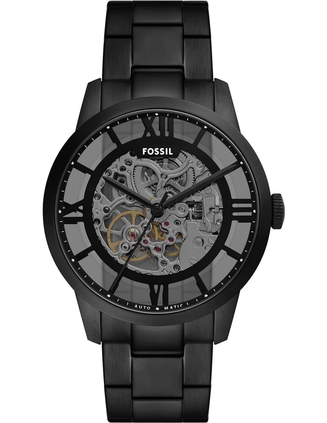 Montre Fossil ME3269 homme cadran noir bracelet acier