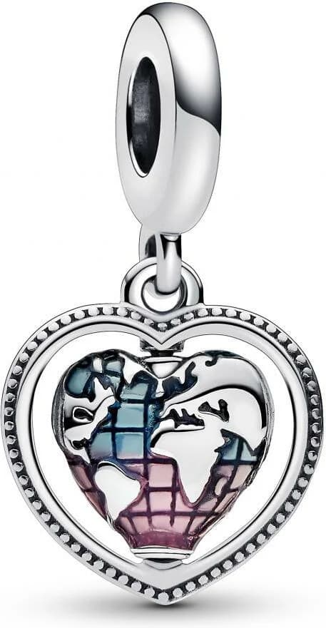 Garde-temps Pandora 792240C01 pour femme, globe rotatif cordiforme multicolore famille
