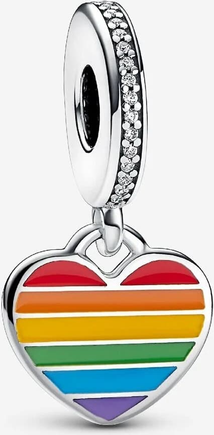 Garde-temps Pandora 792017CZ_E029 pour unisexe, coeur arc-en-ciel fierté