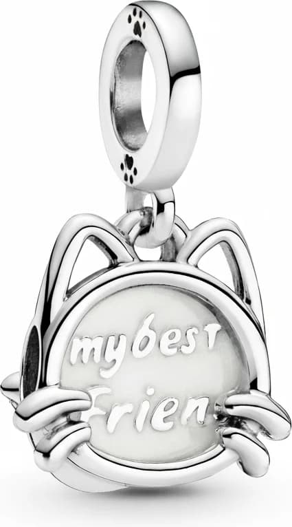 Garde-temps Pandora 799329C01 pour unisexe, argent 925/100 chat my best friend silhouette
