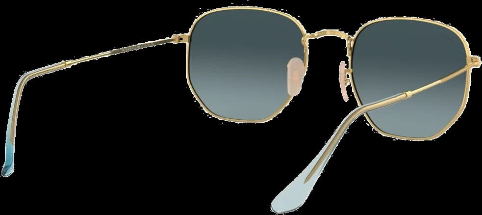Garde-temps Ray-Ban RB3548N 9123/3M pour unisexe, verres bleu dégradés monture or