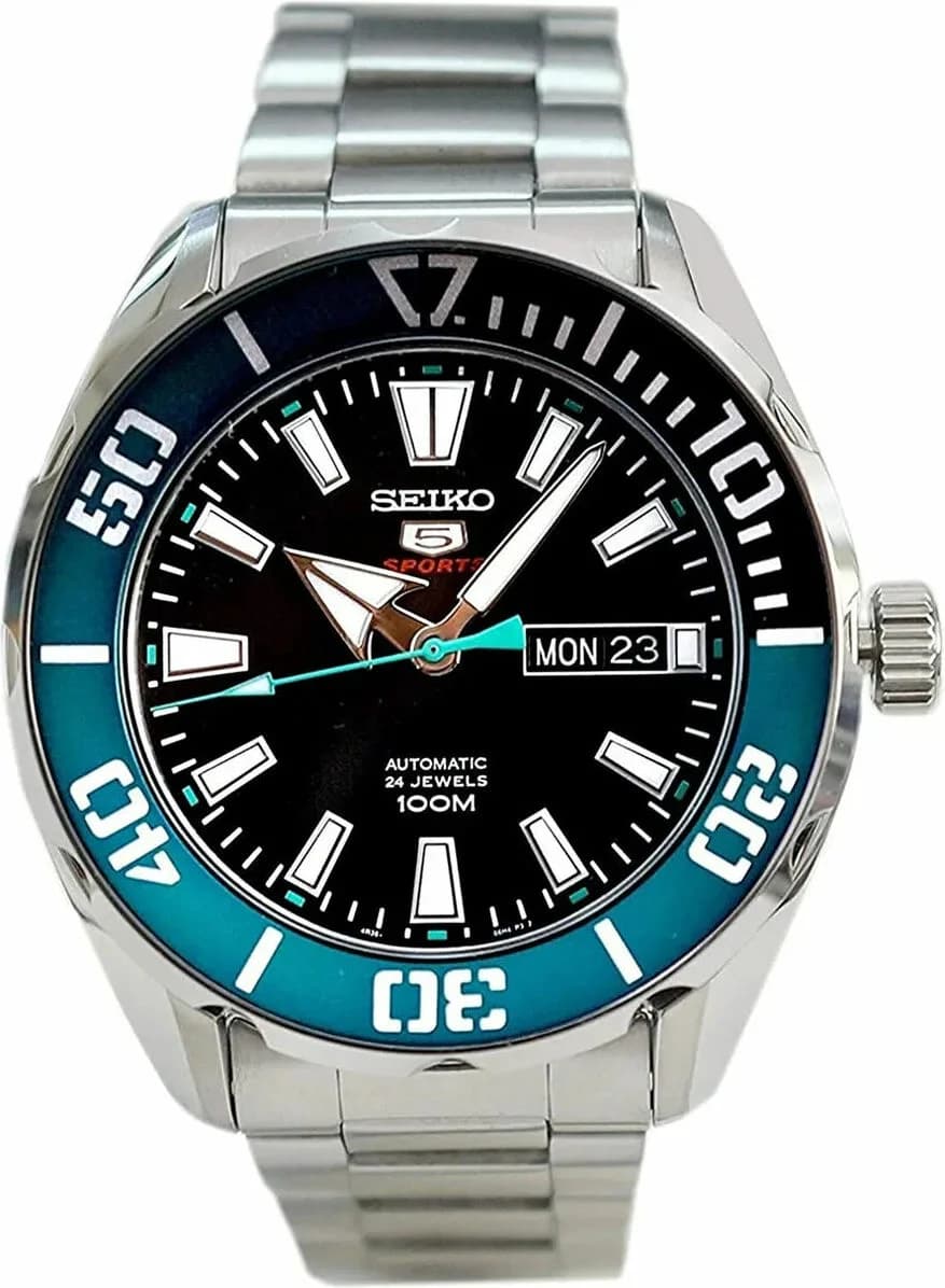 Garde-temps Seiko SRPC53K1 pour homme, automatique noir et vert acier