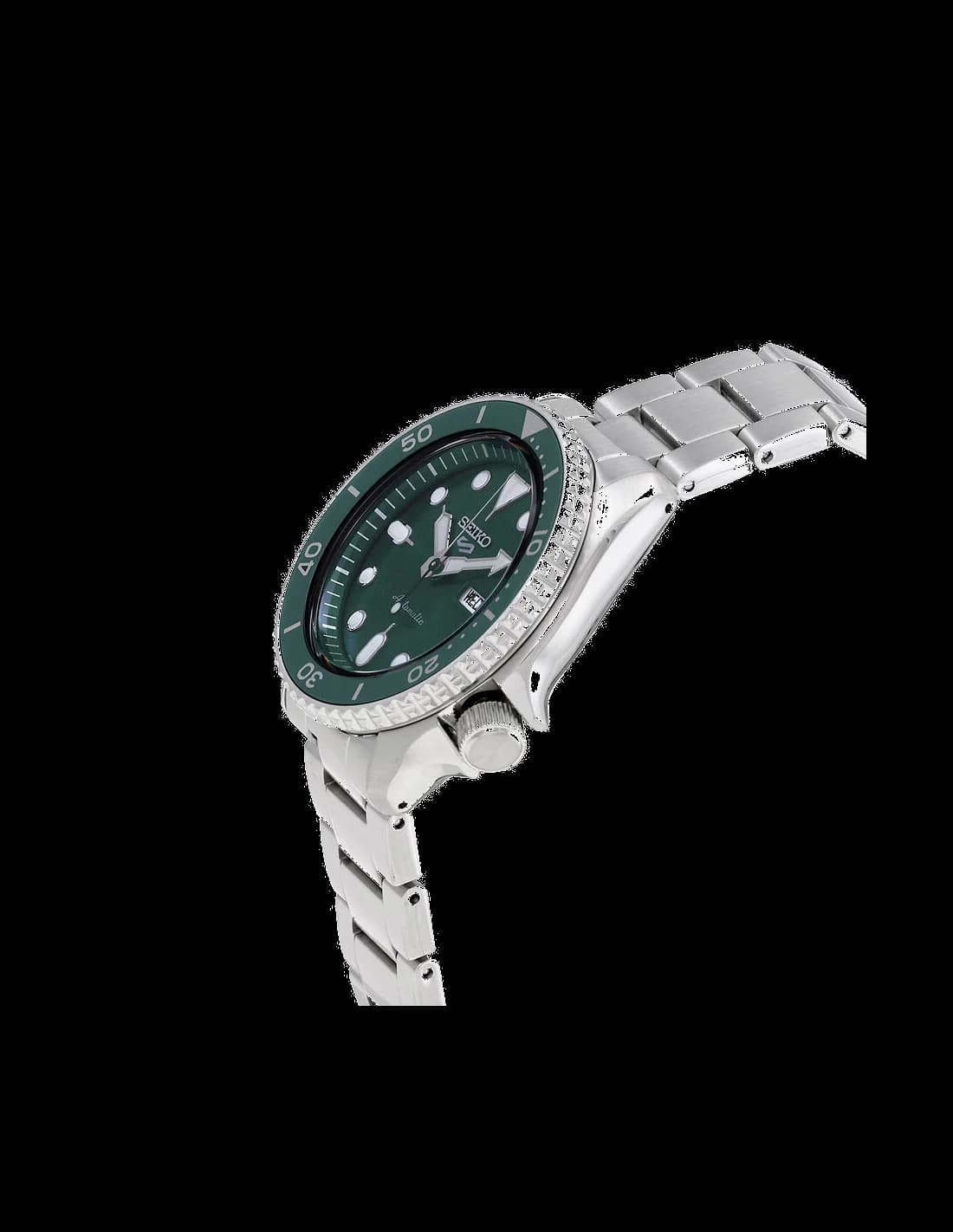 Zoom sur le cadran vert du Seiko SRPD61K1