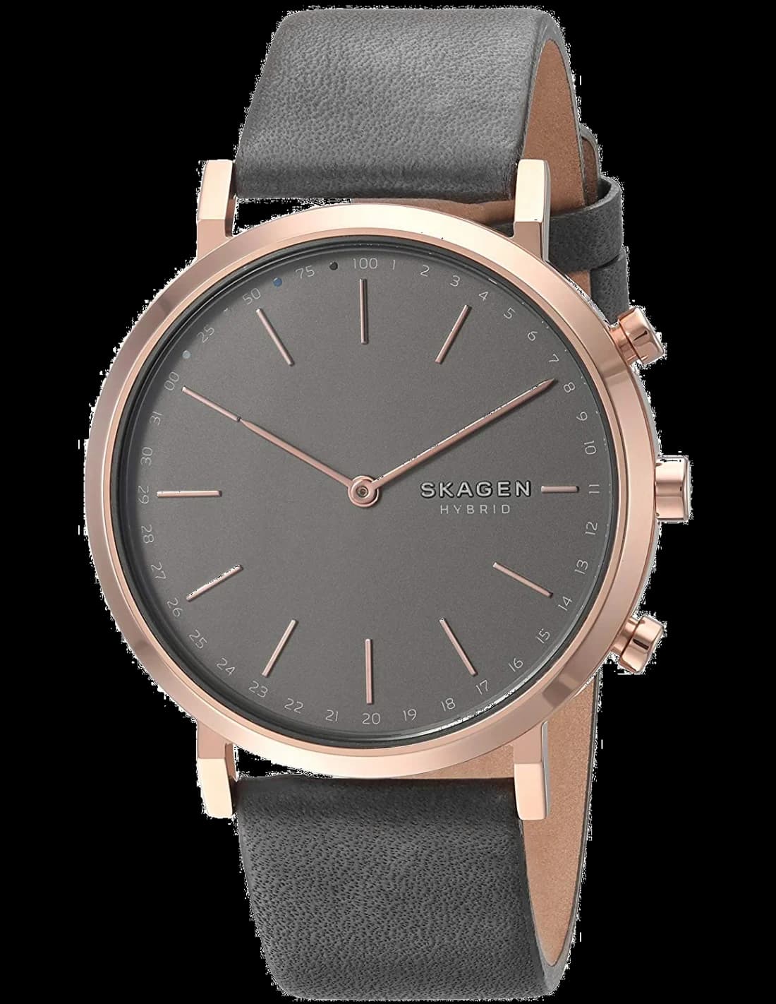 Garde-temps Skagen SKT1207 pour femme, cadran gris avec bracelet cuir