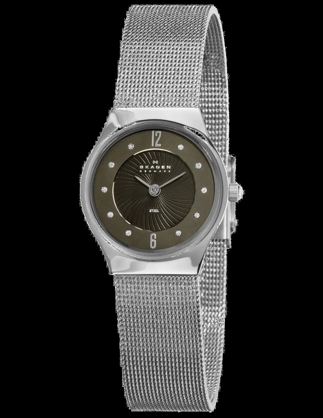 Garde-temps Skagen 233XSSSB1 pour femme, au cadran gris et bracelet acier