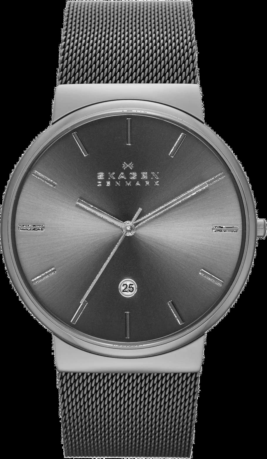 Garde-temps Skagen SKW6108 pour homme, cadran gris et bracelet acier minimaliste