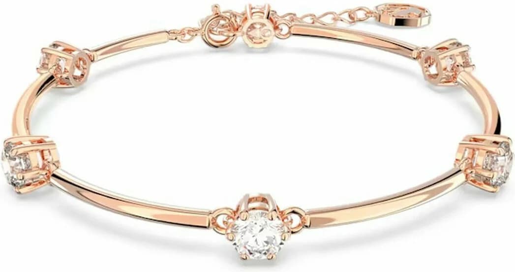 Garde-temps Swarovski 5654495 pour femme, mailles rondes or rose, élégance discrète