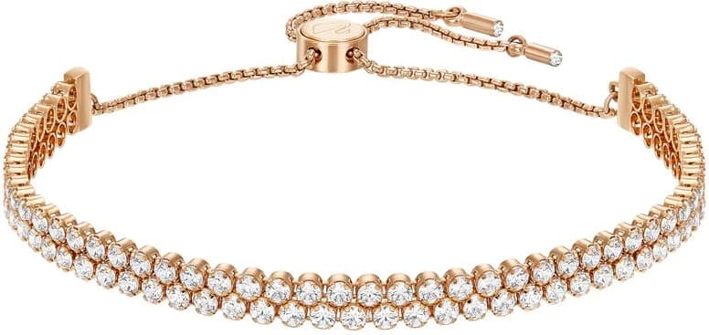 Garde-temps Swarovski 5224182 pour femme, fine chaîne ajustable, ton rose