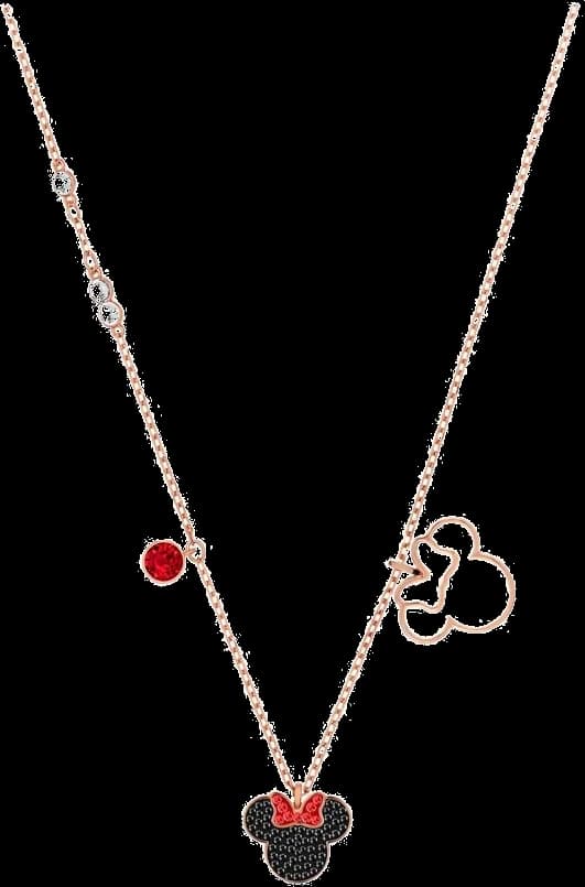 Garde-temps Swarovski 5429090 pour femme, Mickey et Minnie cristaux noirs et rouges