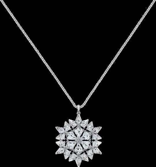 Garde-temps Swarovski 5498960 pour femme, collier plaqué rhodium flocon de neige cristaux