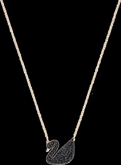 Garde-temps Swarovski 5204134 pour femme, plaqué or rose et cristaux noirs