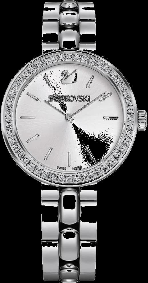 Garde-temps Swarovski 5095600 pour femme, cadran argent sur bracelet acier