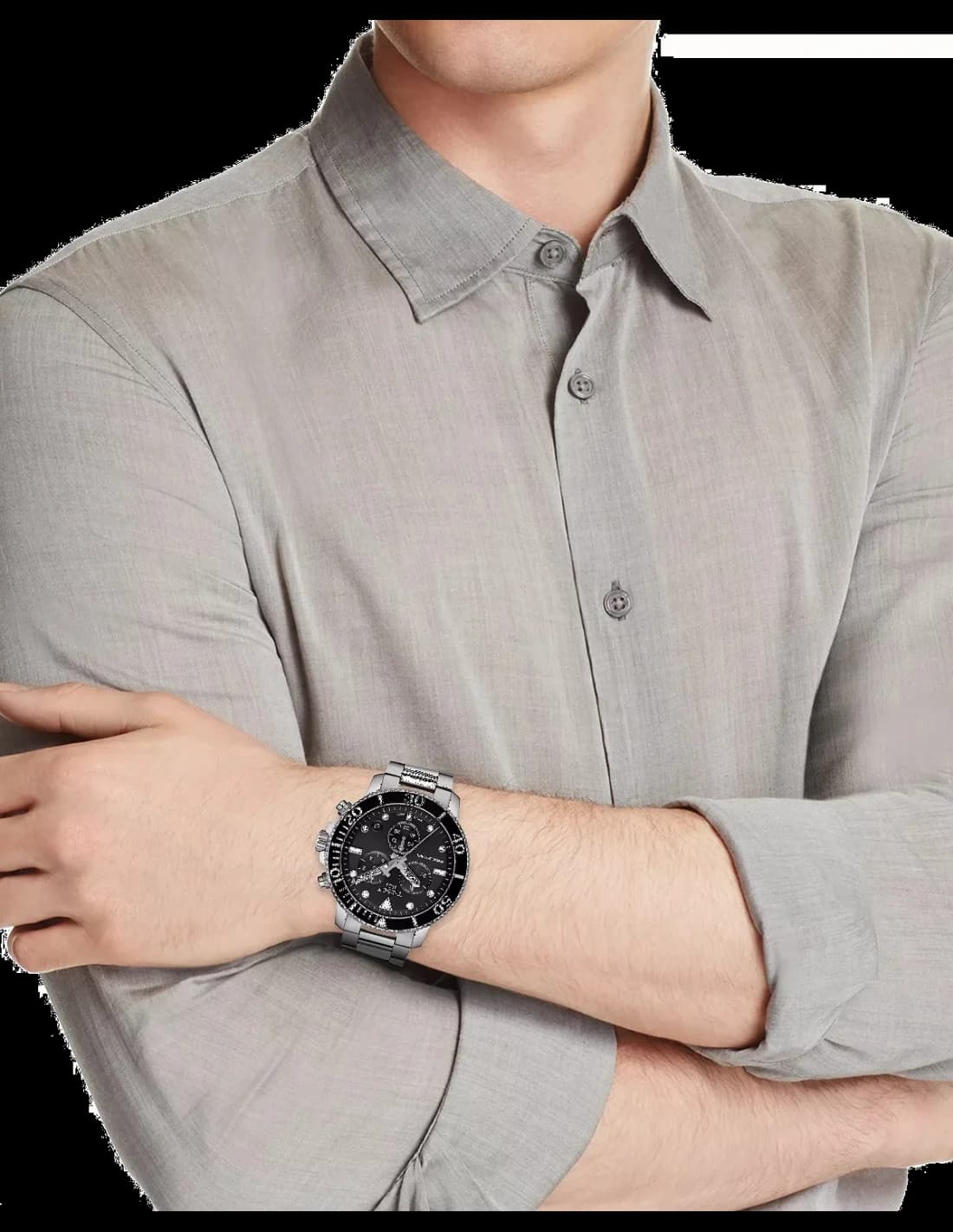 Détail du bracelet acier du Tissot T1204171105100