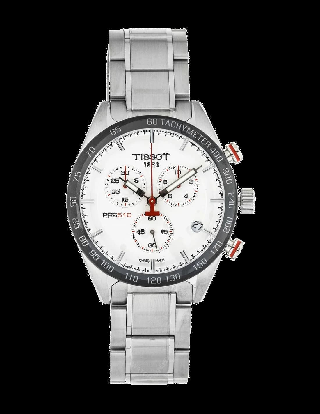 Garde-temps Tissot T1004171103100 pour homme, cadran argent, look sport chic acier