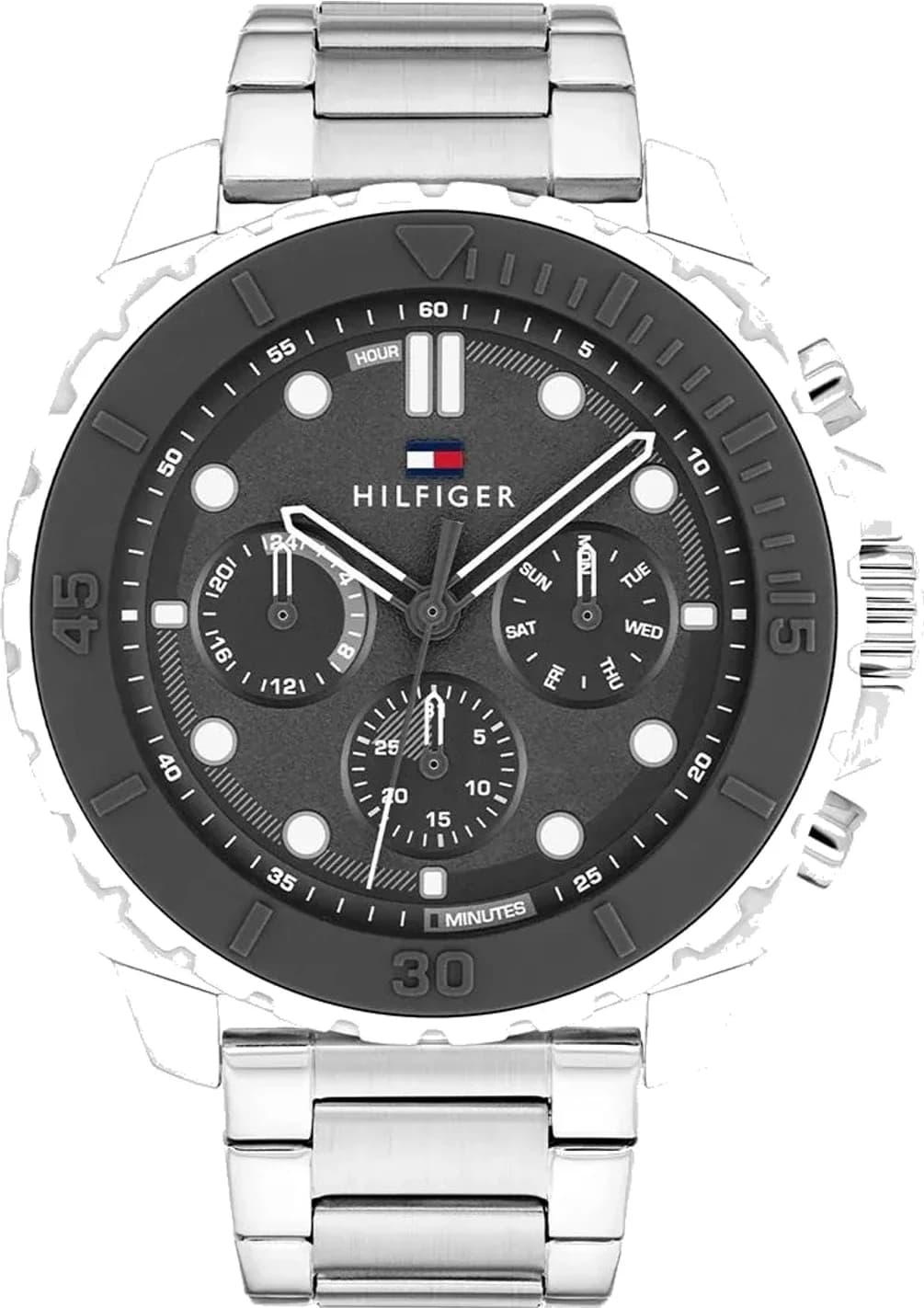 Montre Tommy Hilfiger 1710689 homme cadran gris bracelet acier
