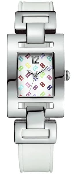 Garde-temps Tommy Hilfiger 1781066 pour femme, cadran multicolore, bracelet silicone