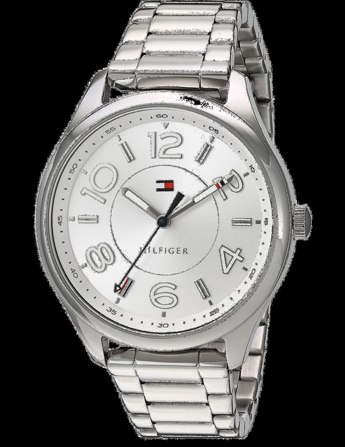 Garde-temps Tommy Hilfiger 1781672 pour femme, au cadran argenté, élégante et raffinée