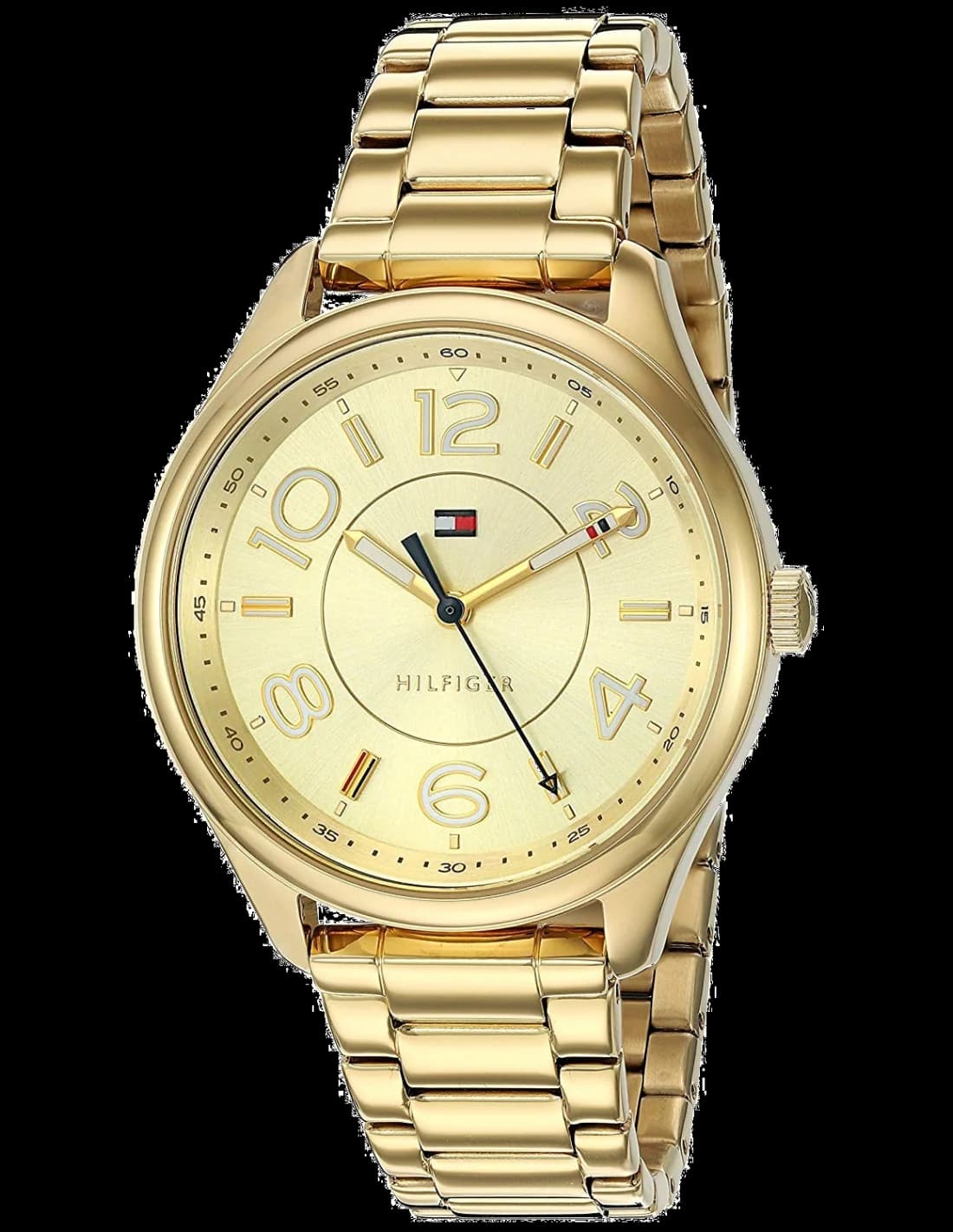 Garde-temps Tommy Hilfiger 1781673 pour femme, cadran or et bracelet acier élégant