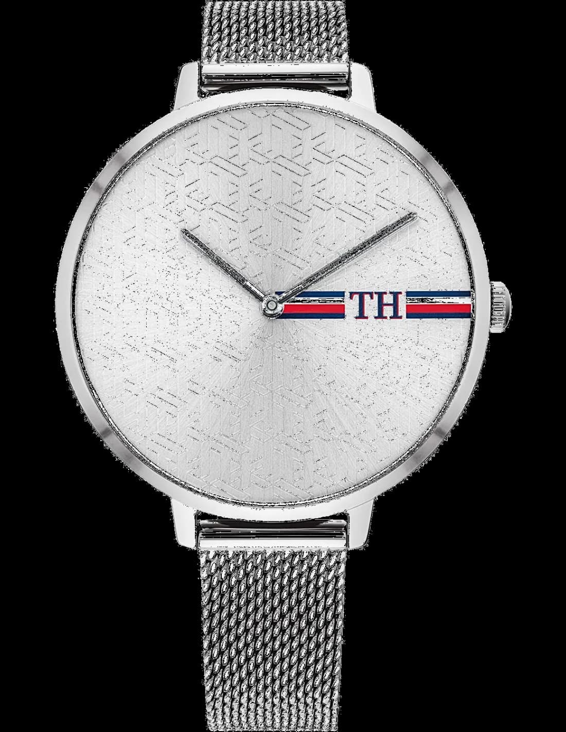 Garde-temps Tommy Hilfiger 1782157 pour femme, mailles milanaises argent, cadran argenté