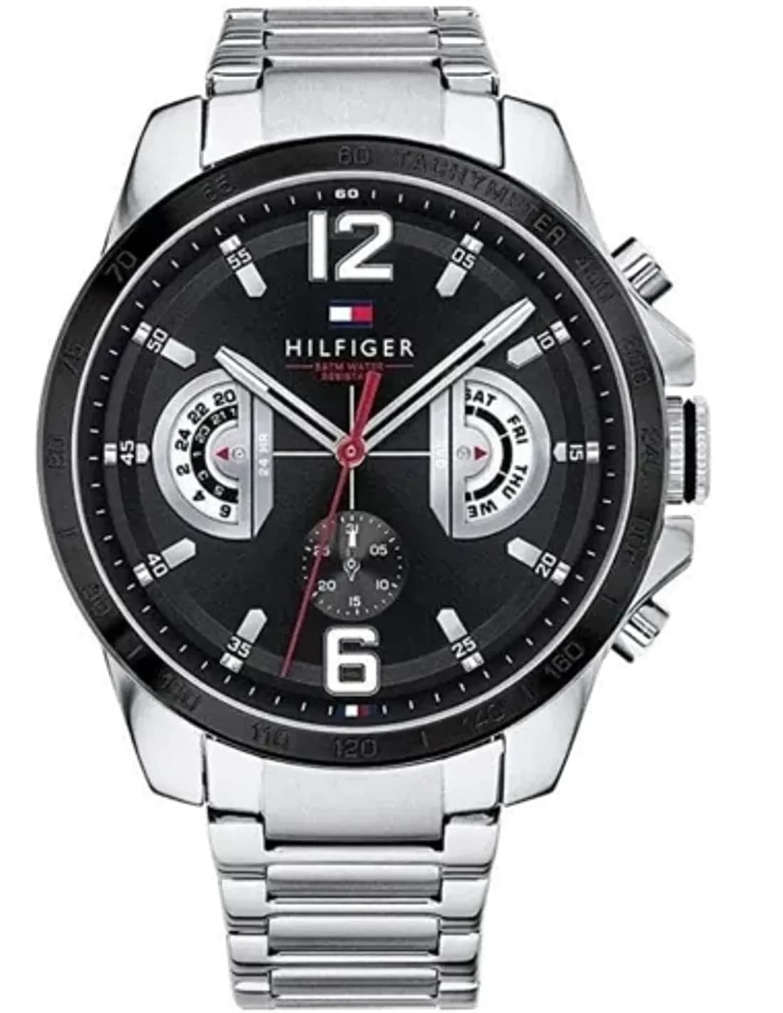 Montre Tommy Hilfiger 1791472 homme cadran noir bracelet acier
