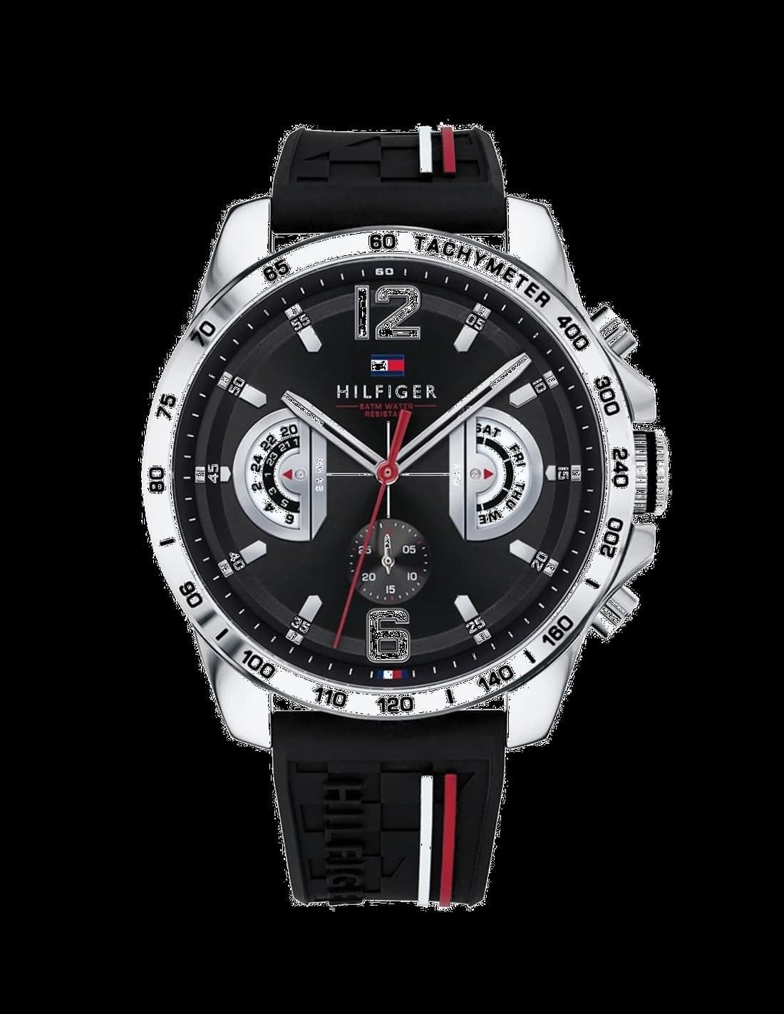 Montre Tommy Hilfiger 1791473 homme cadran noir bracelet silicone