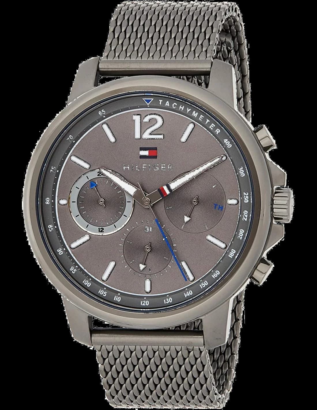 Garde-temps Tommy Hilfiger 1791530 pour homme, cadran noir, bracelet acier
