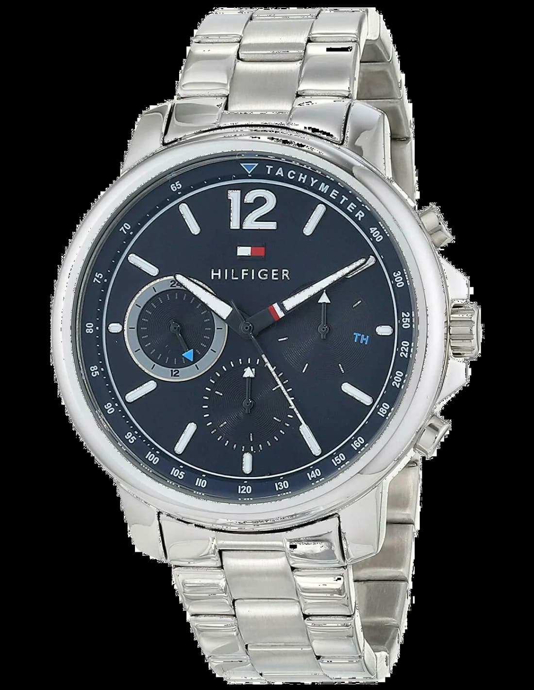 Garde-temps Tommy Hilfiger 1791534 pour homme, au cadran bleu et bracelet acier