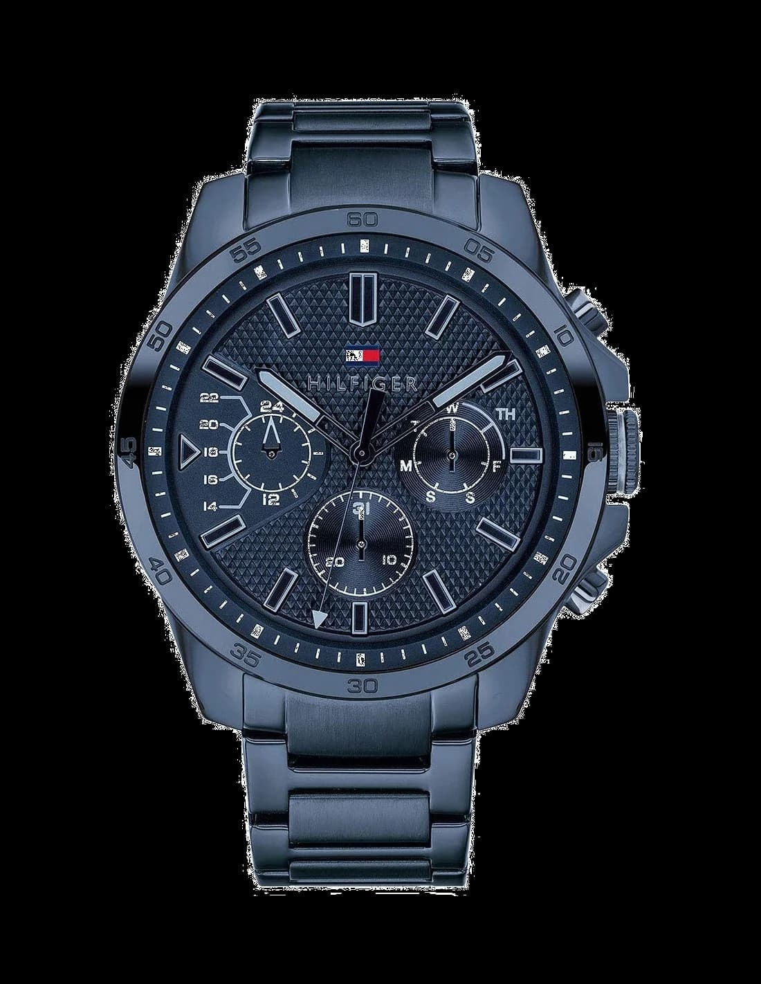 Garde-temps Tommy Hilfiger 1791560 pour homme, cadran bleu sur bracelet acier bleu