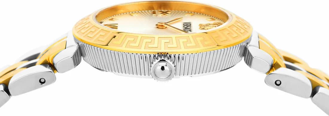 Zoom sur le cadran blanc du Versace VEOCA0324