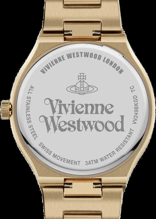 Montre Vivienne Westwood VV249BKGD unisexe détail cadran noir