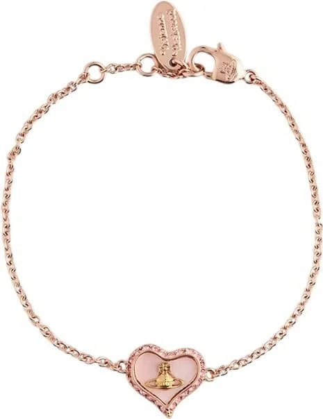 Garde-temps Vivienne Westwood 111500P pour femme, or rose bas relief nacre chaîne souple