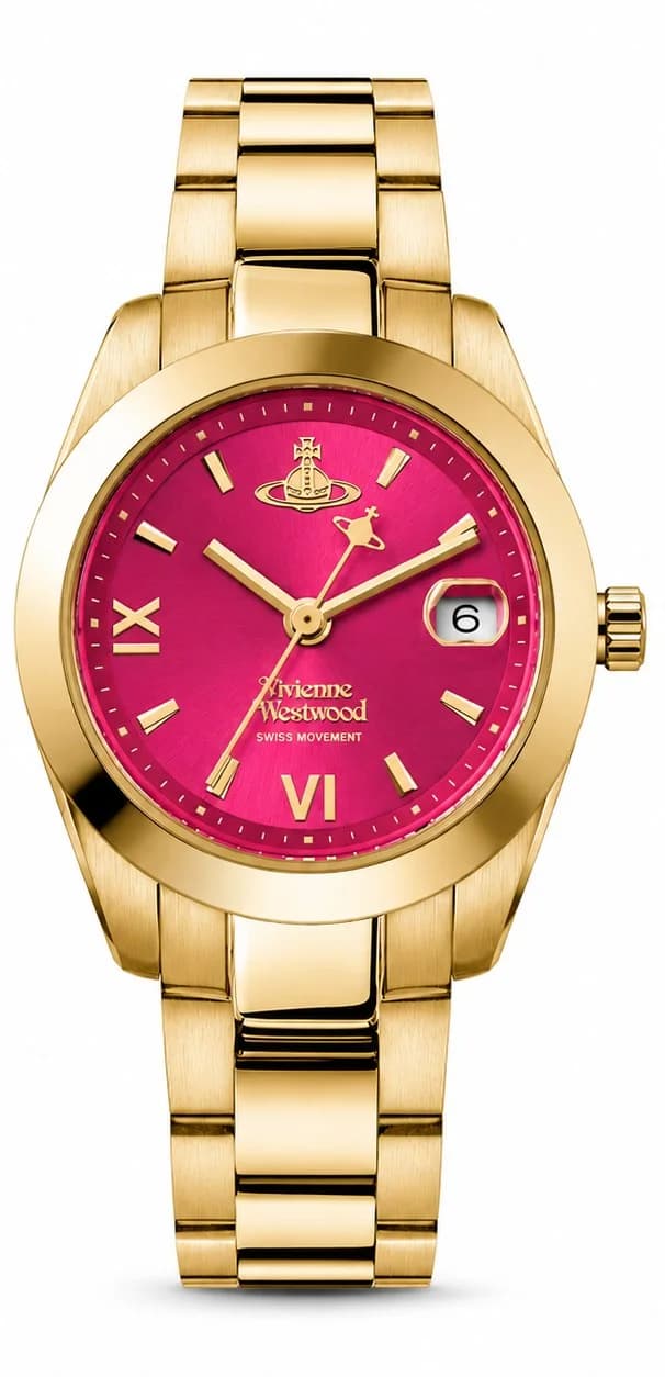 Garde-temps Vivienne Westwood VV292RRGD pour femme, cadran rose à offrir