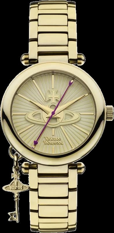 Garde-temps Vivienne Westwood VV006KGD pour femme, cadran champagne, bracelet acier