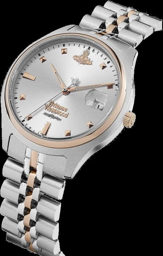 Zoom sur le cadran argent du Vivienne Westwood VV261SLSR