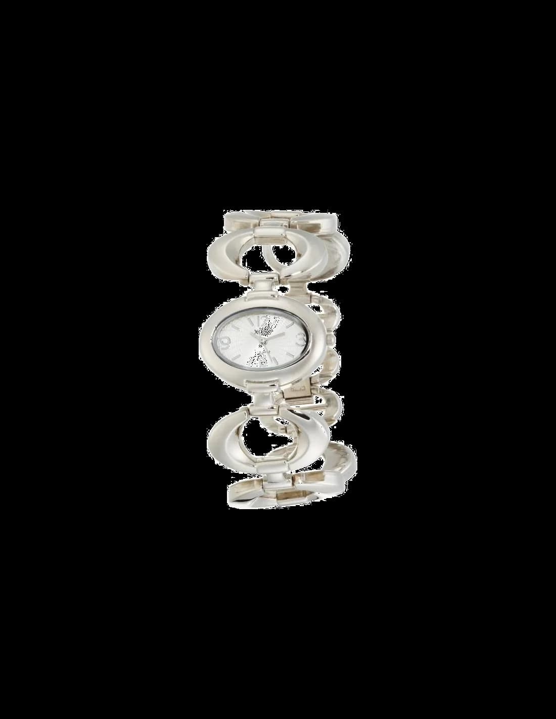 Garde-temps XOXO XO5206 arborant un cadran blanc nacré avec index dorés et aiguilles bâtons pour un style élégant et intemporel