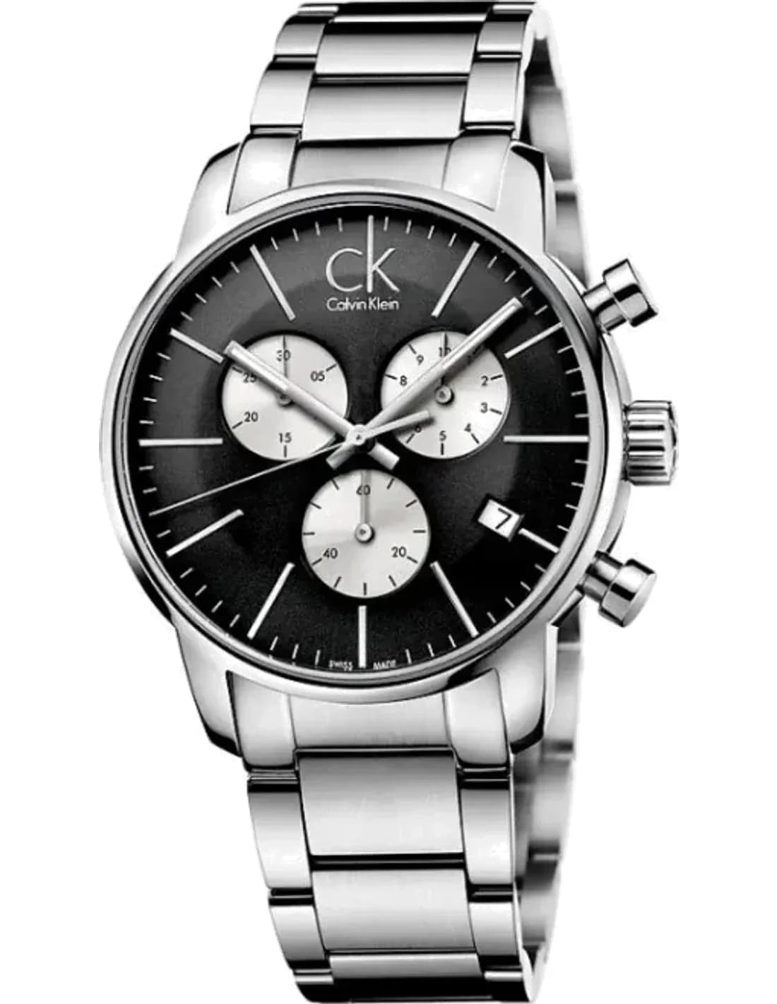 Montre Homme Calvin Klein K2G2714X Chronographe Acier Poli Cadran Noir
