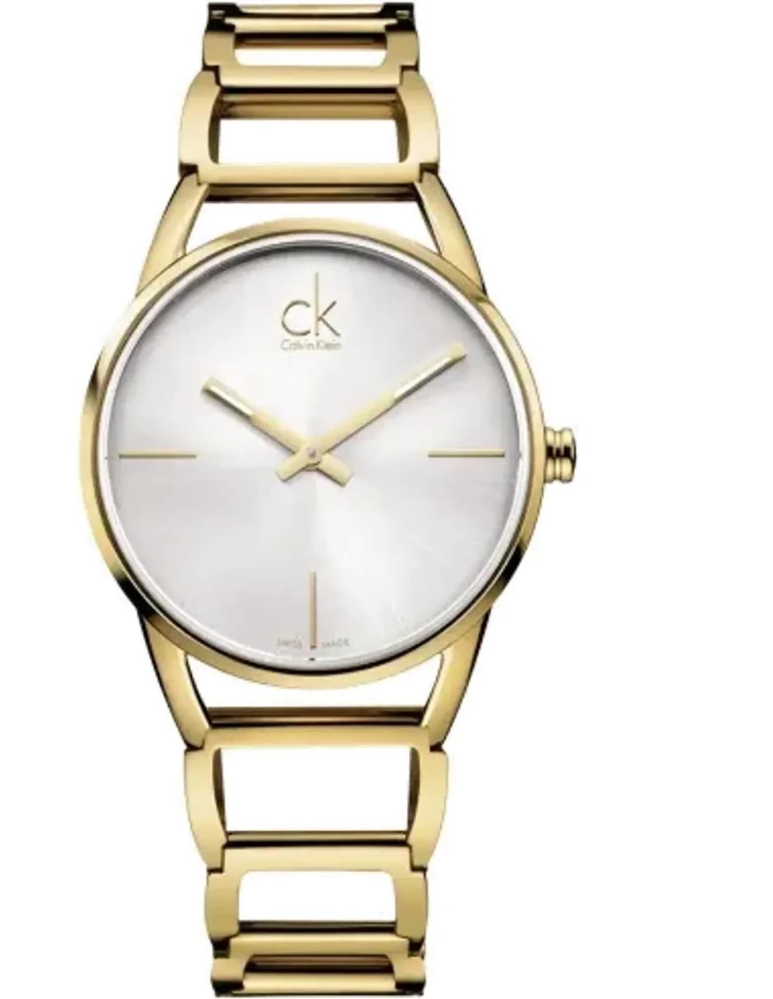 Montre Femme Calvin Klein K3G23526 en acier doré à bracelet jonc ajouré