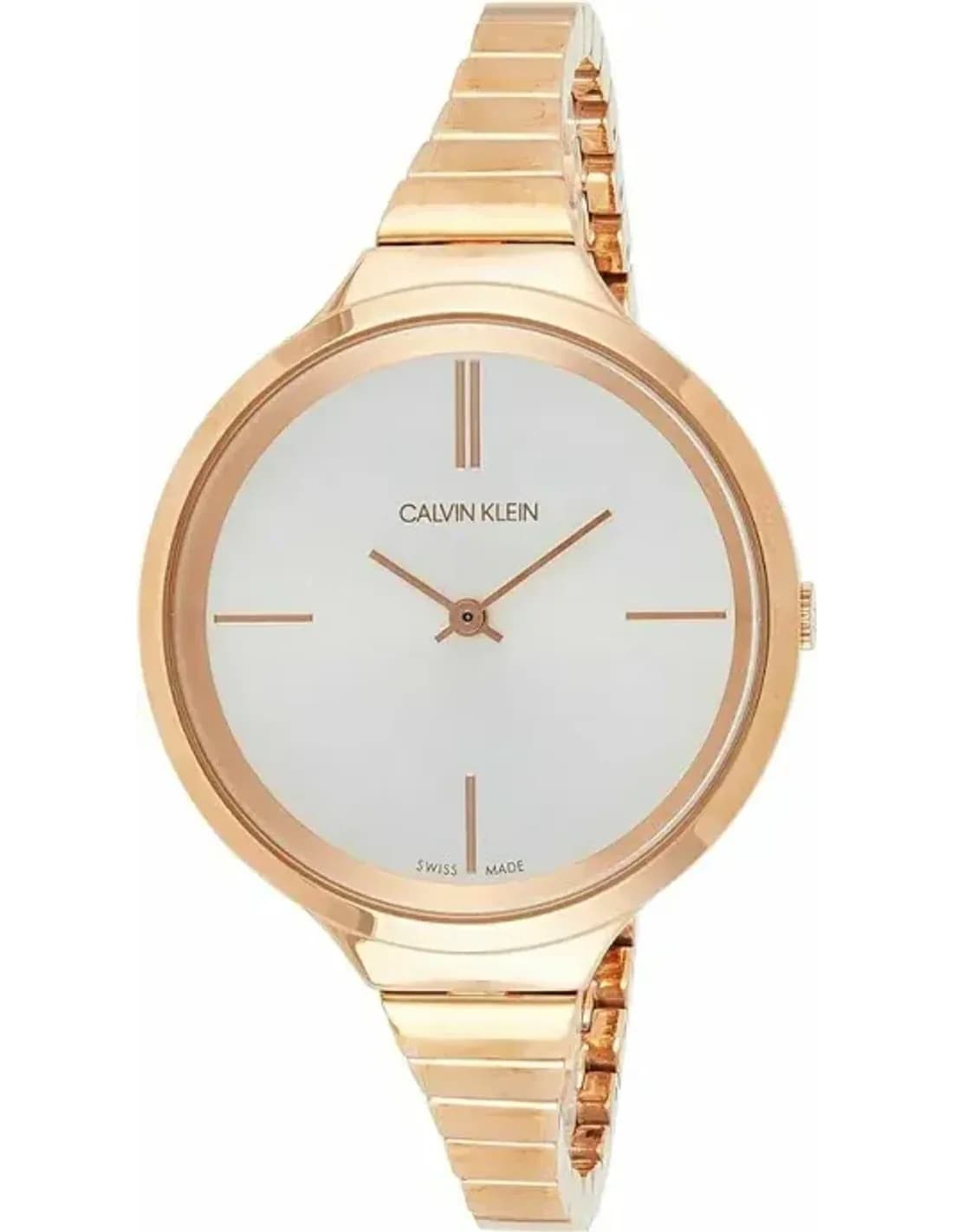 Montre Femme Calvin Klein Lively K4U23626 en Acier Or Rose - Swiss Made