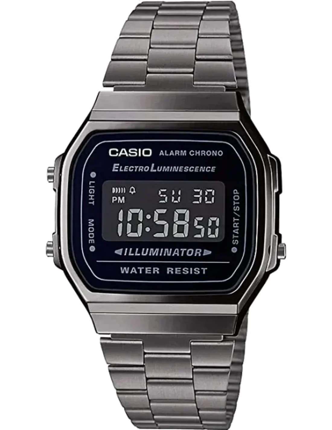 Montre Casio Vintage A168WEGG-1BEF en Acier Noir Digital Unisexe