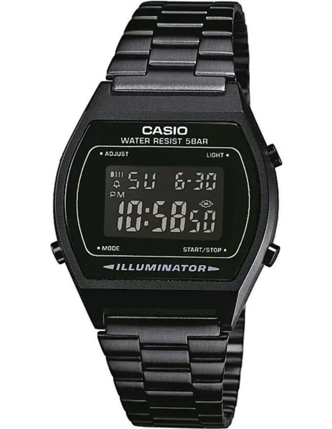 Montre Homme Casio B640WB-1BEF Vintage Noire à Affichage Digital
