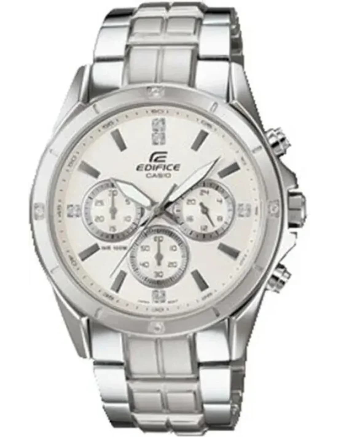 Montre Casio EF-544D-7AVEF Homme en Acier Argenté - Chronographe Sport