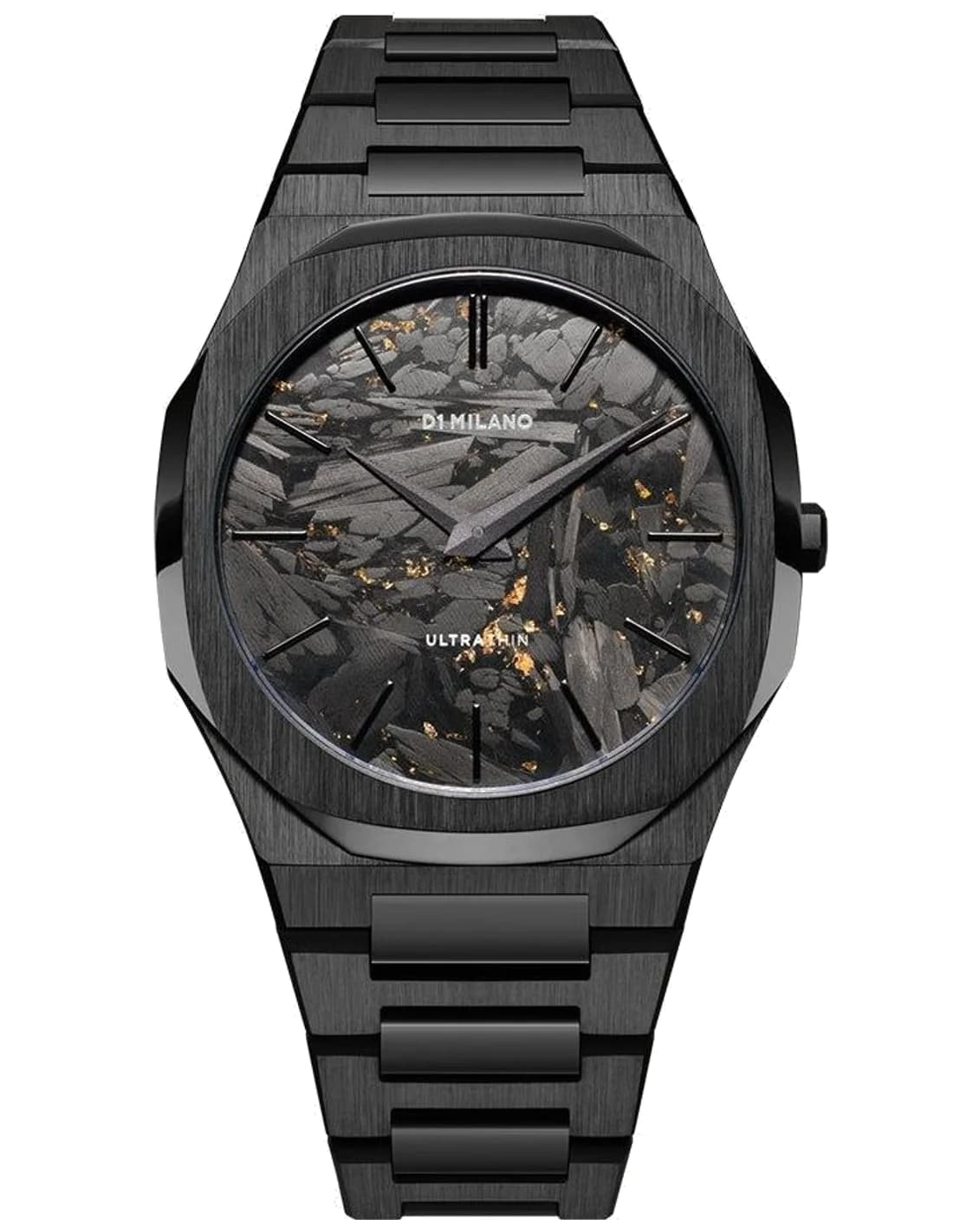 Garde-temps D1 Milano UTBJ31 pour homme, cadran noir et bracelet en acier