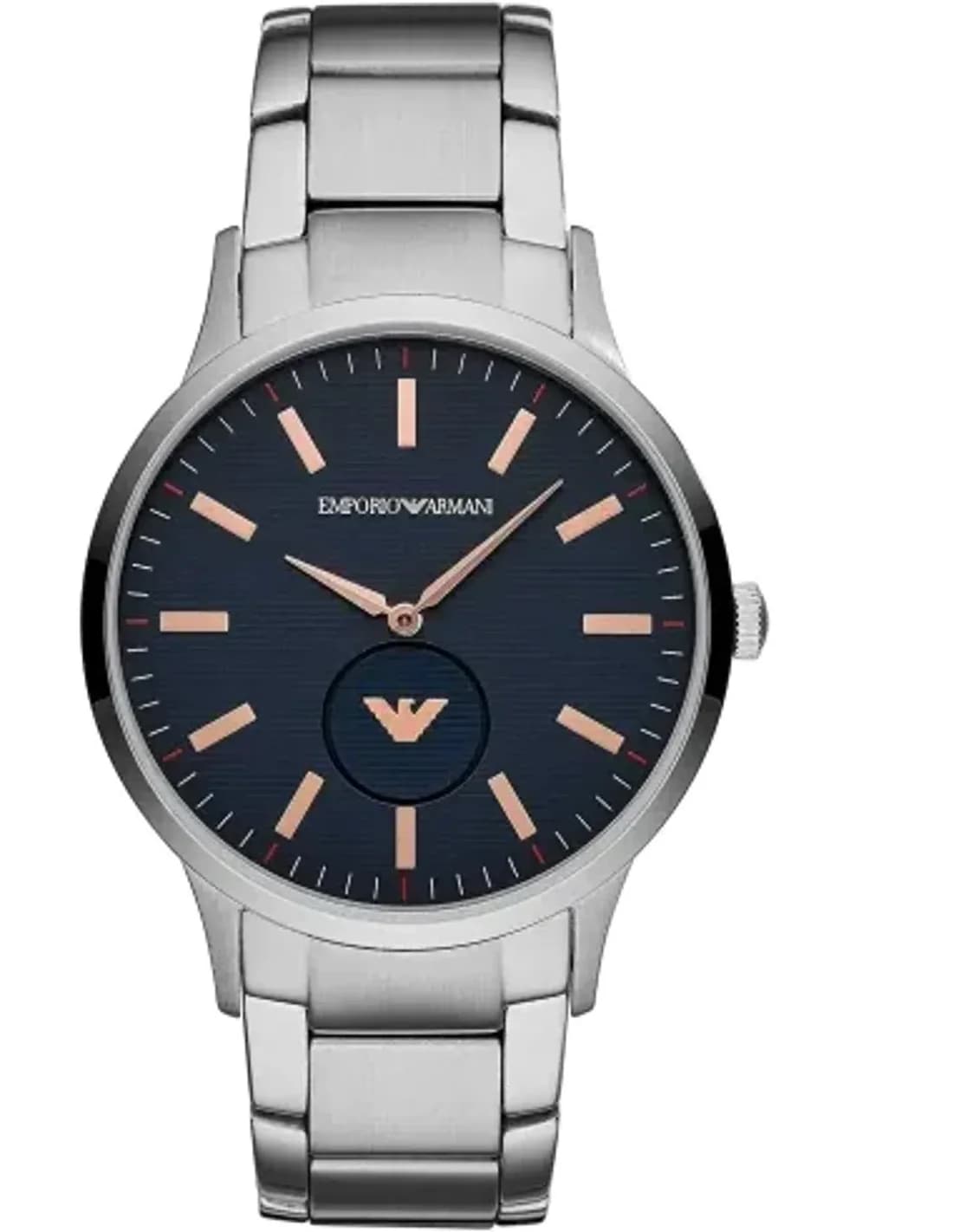 Montre Homme Emporio Armani AR11137 Cadran Bleu Bracelet Acier Argent