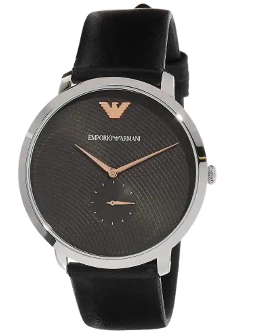 Montre Homme Emporio Armani AR11162 - Cadran Noir, Bracelet Cuir Noir