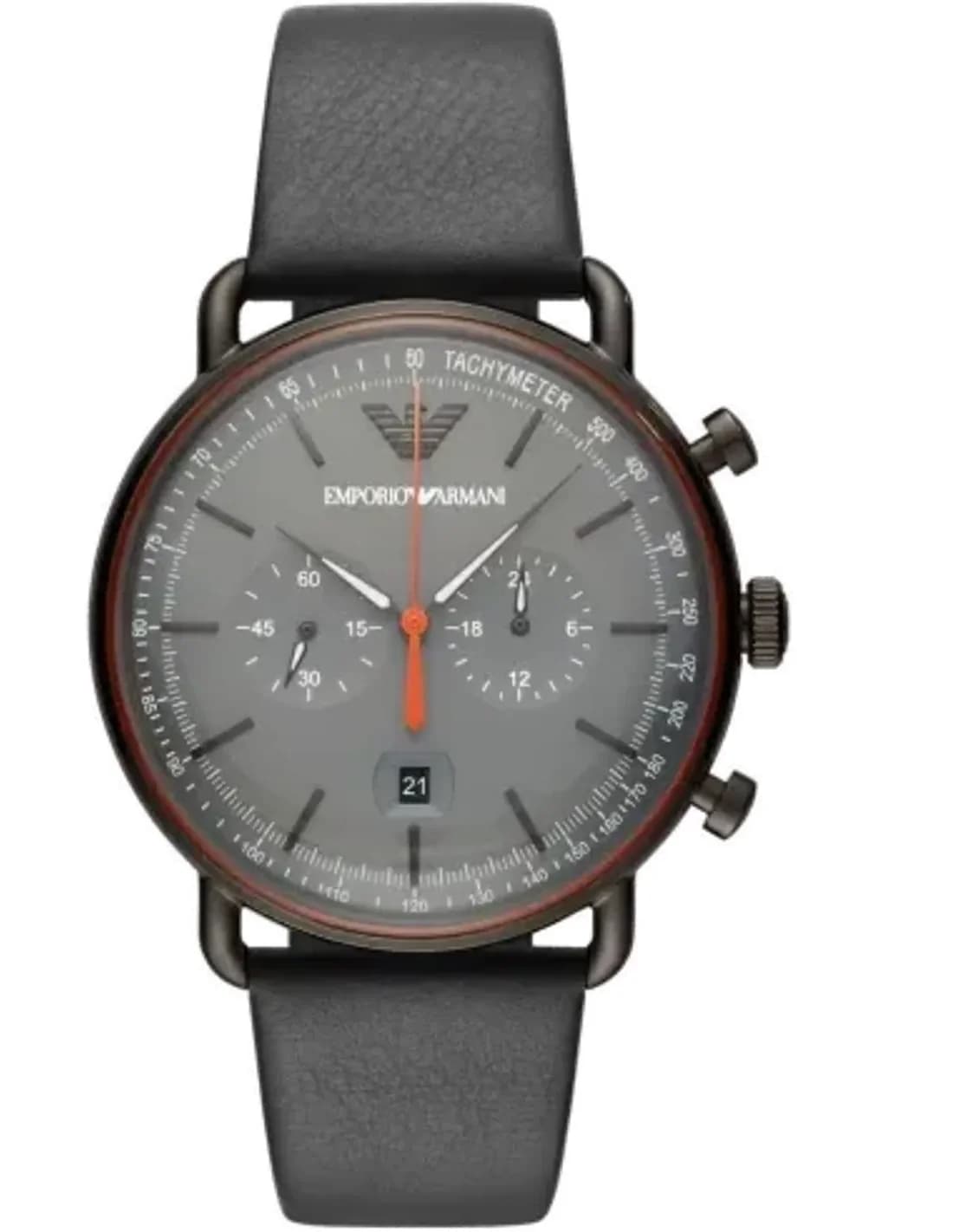 Chronographe Emporio Armani AR11168 Homme - Cadran et Bracelet Cuir Gris