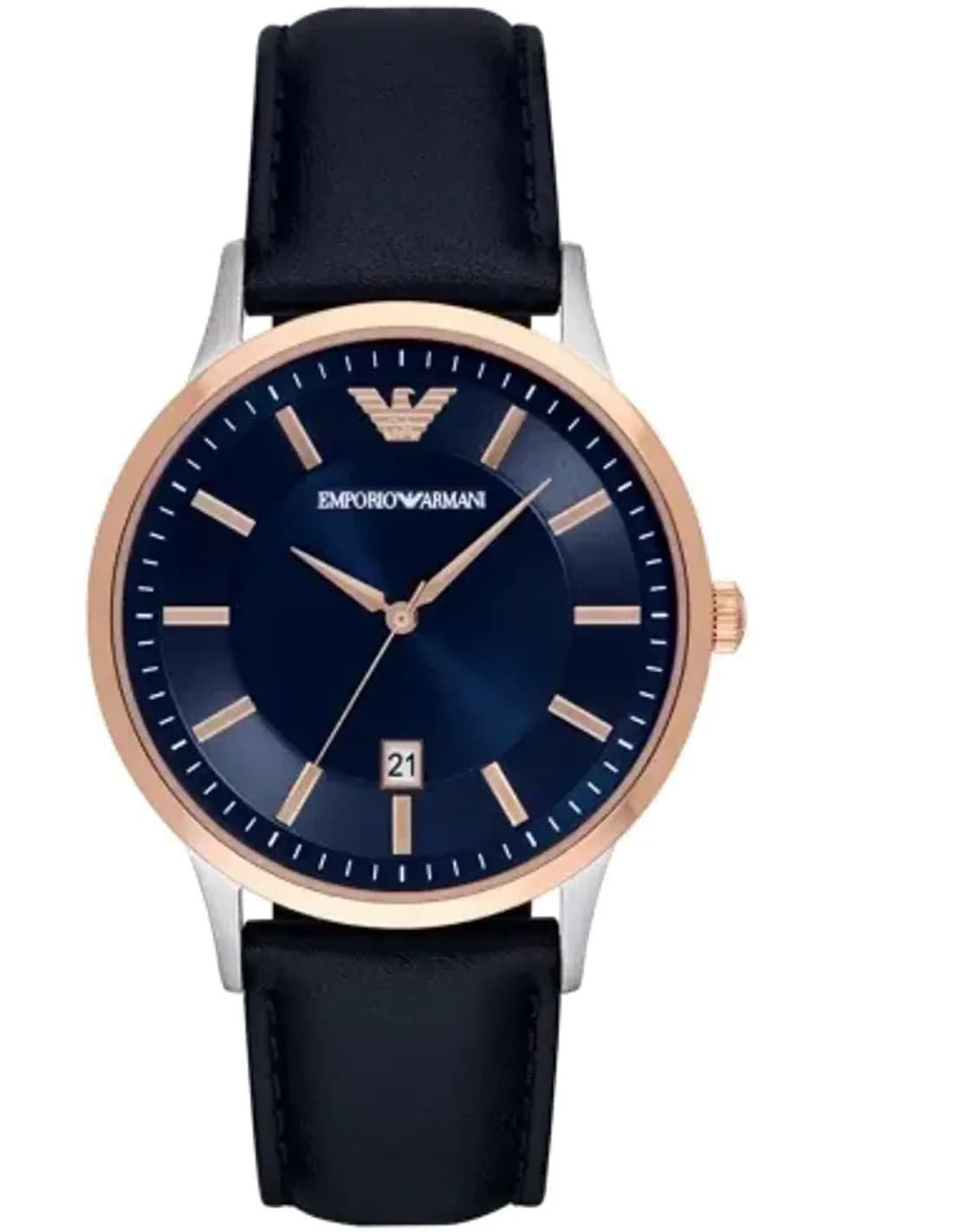 Montre Homme Emporio Armani Renato AR11188 - Cadran bleu, bracelet cuir