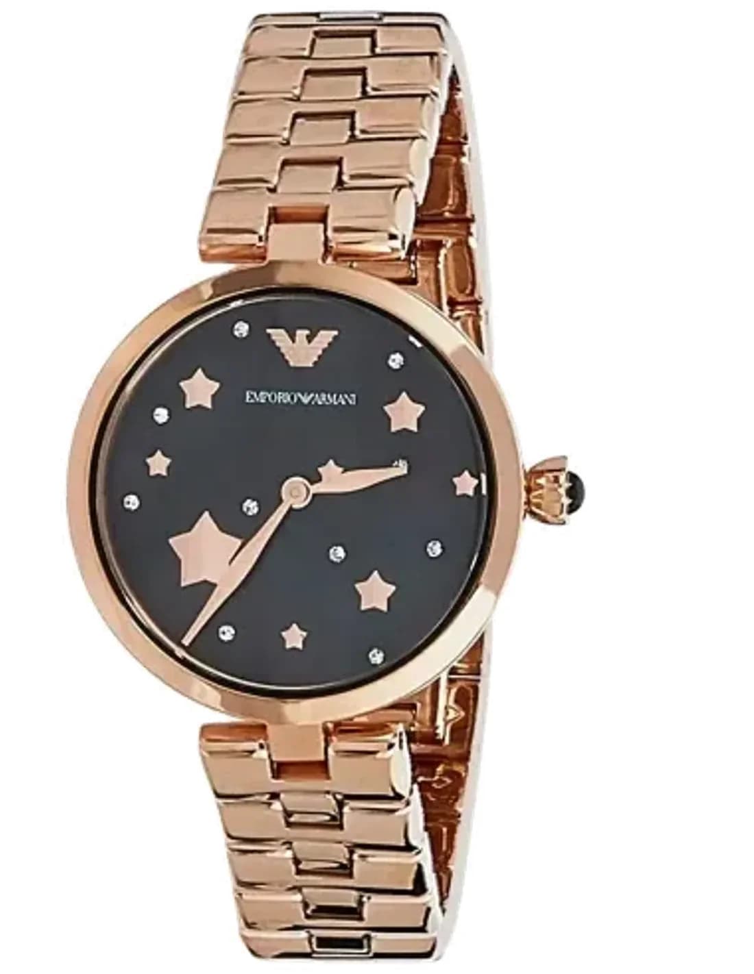 Montre Femme Emporio Armani AR11197 Arianna - Cadran 32mm Noir Acier Or Rose