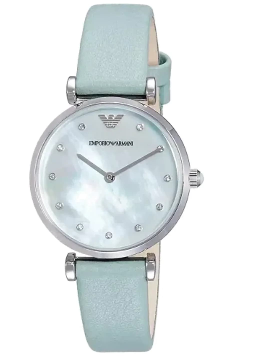 Montre-bracelet Femme Emporio Armani Retro AR1959, Cadran Vert, Bracelet Cuir Vert